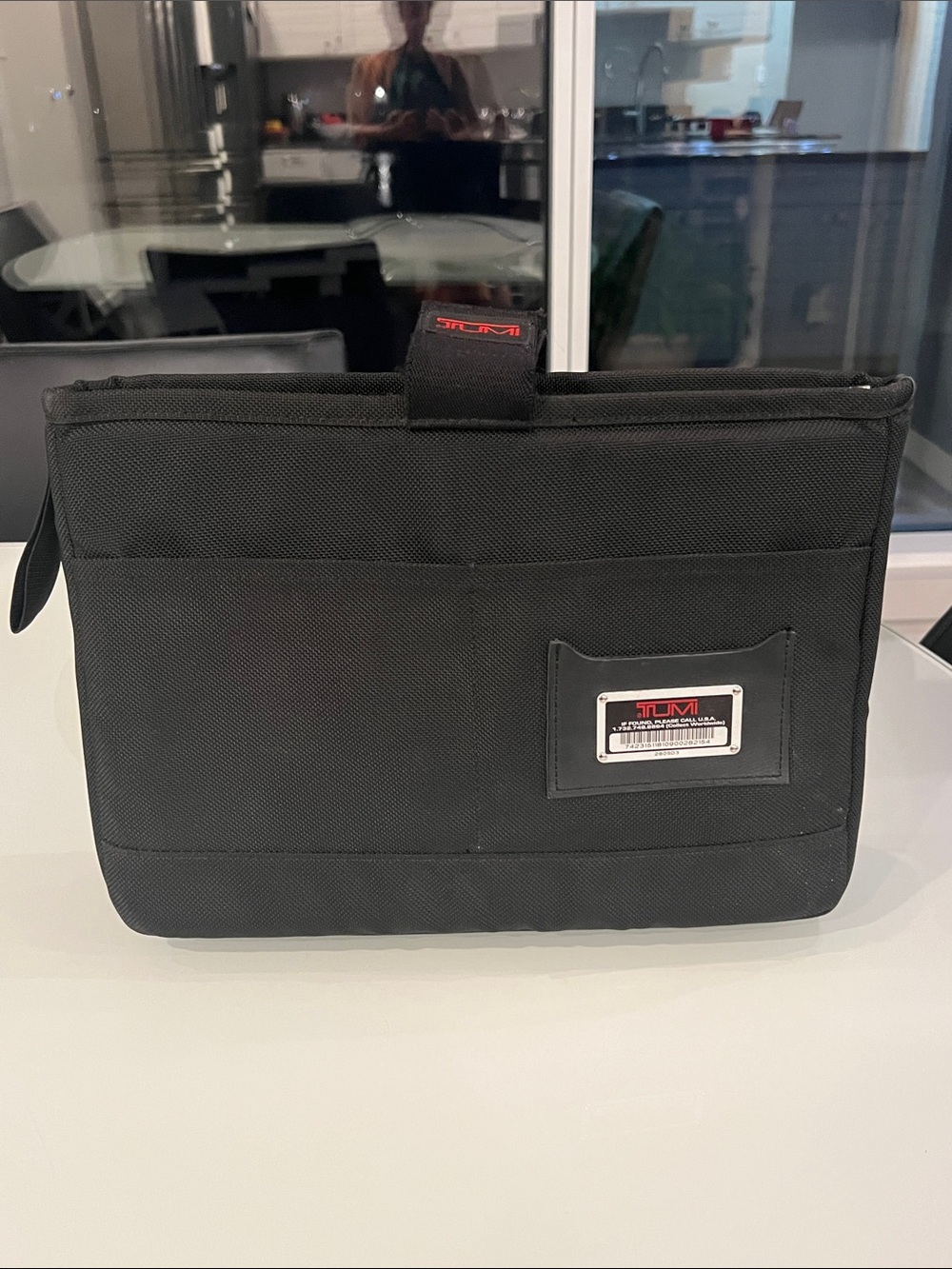 Tumi Black Nylon Computer  Pouch